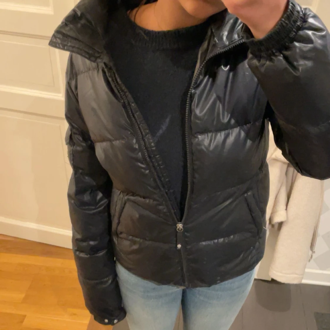 Svart pufferjacka från Champion