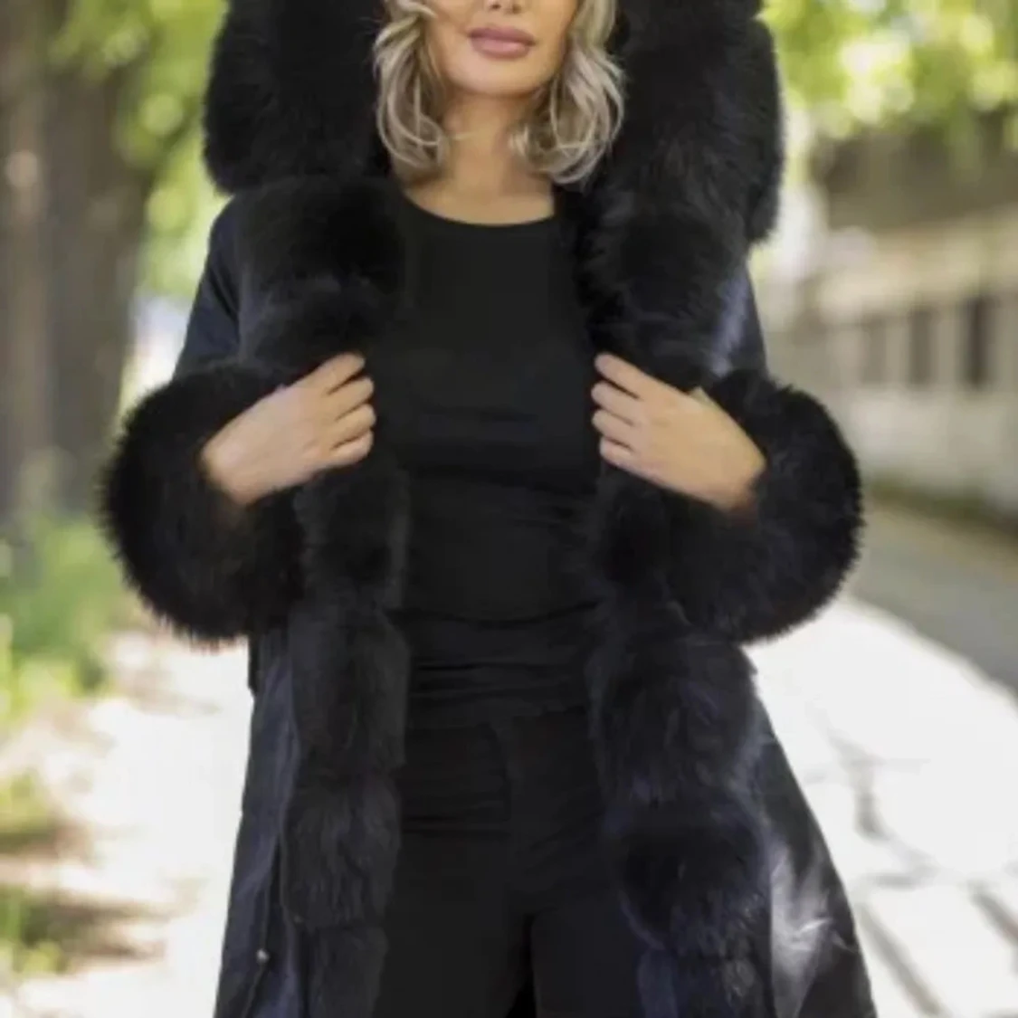 Garoff - Svart pälsjacka - 90