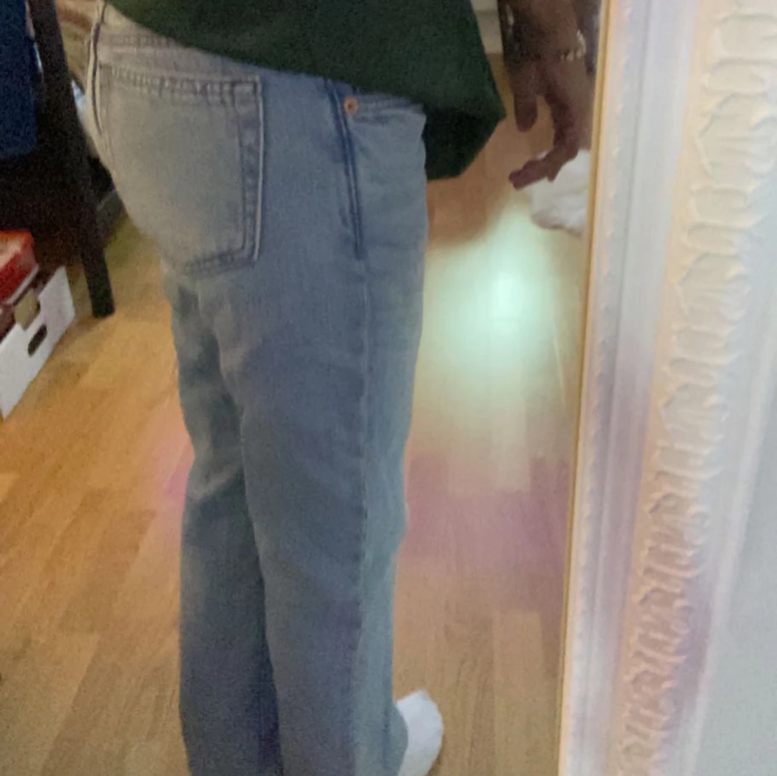 Blå jeans i loose fit - 90