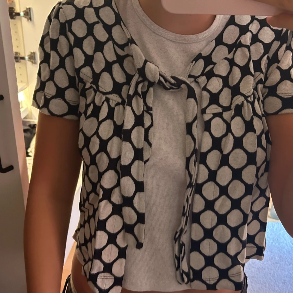 Kofta svart vit - 90