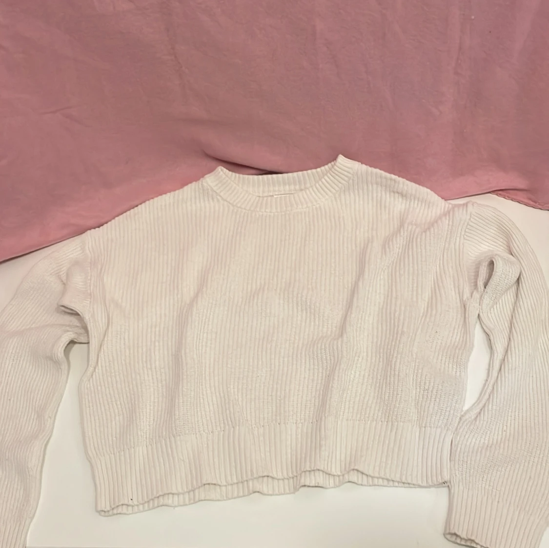 Stickad långärmad tröja