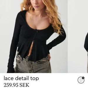 Lace detail top - Långärmad topp från Gina, storlek S och oanvänd❣️