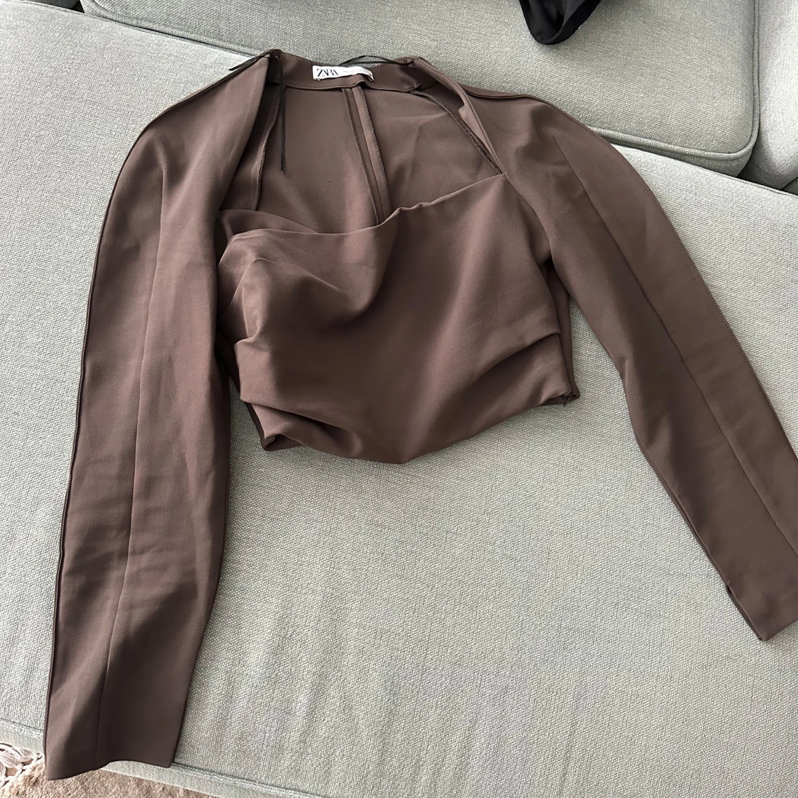 Brun/grön topp från Zara