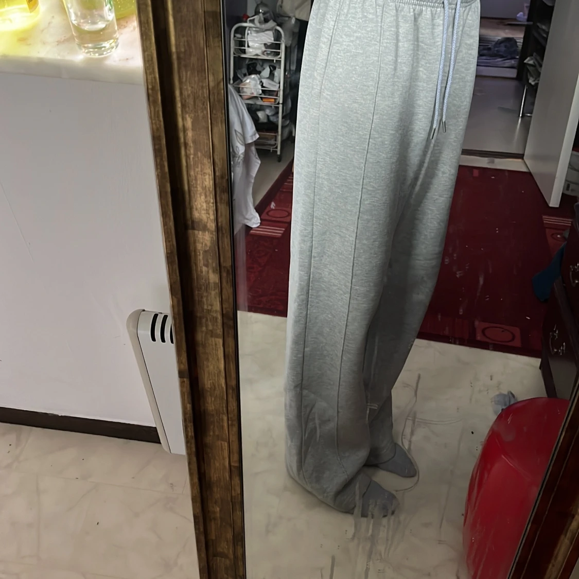 Grå mjukisbyxor - 90