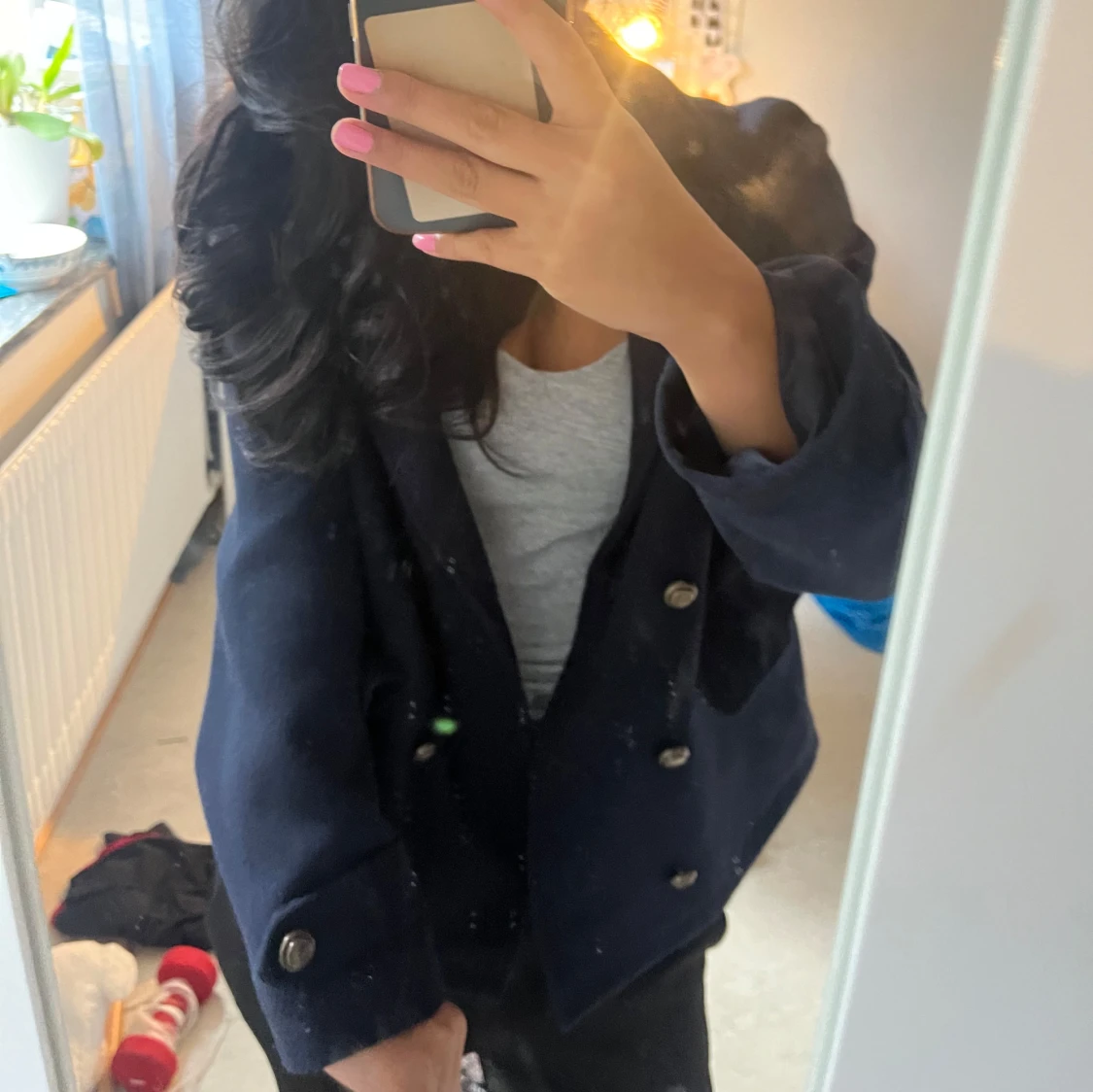 Mörkblå kappa - 92