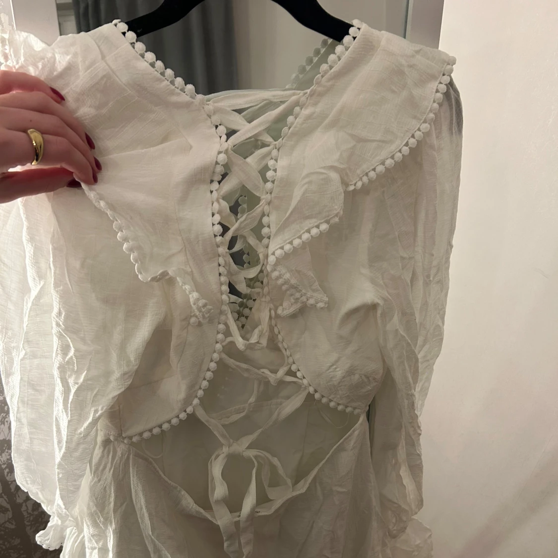 Vit studentklänning showpo - 92