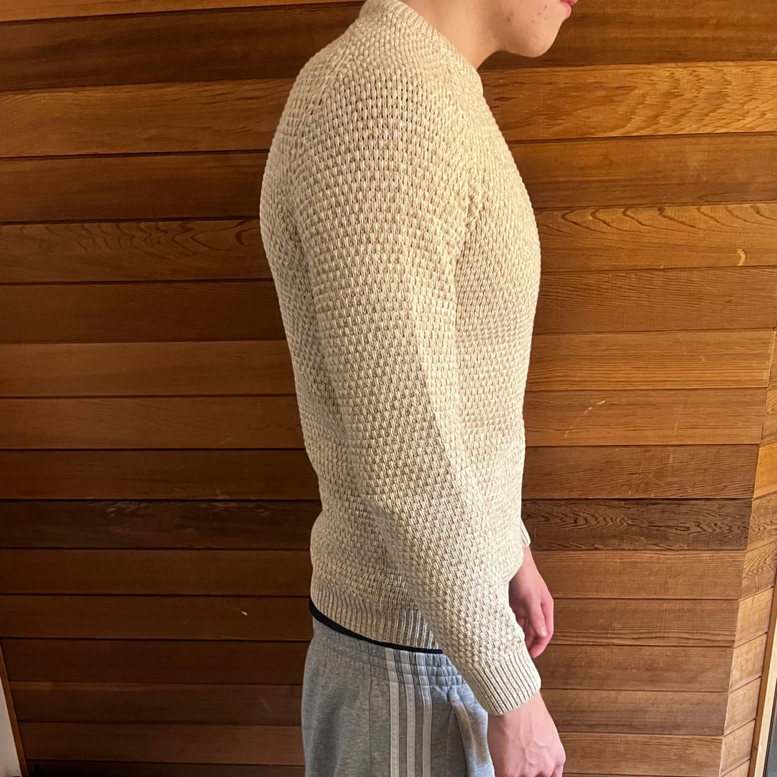 Beige stickad tröja från Pelle P - 90