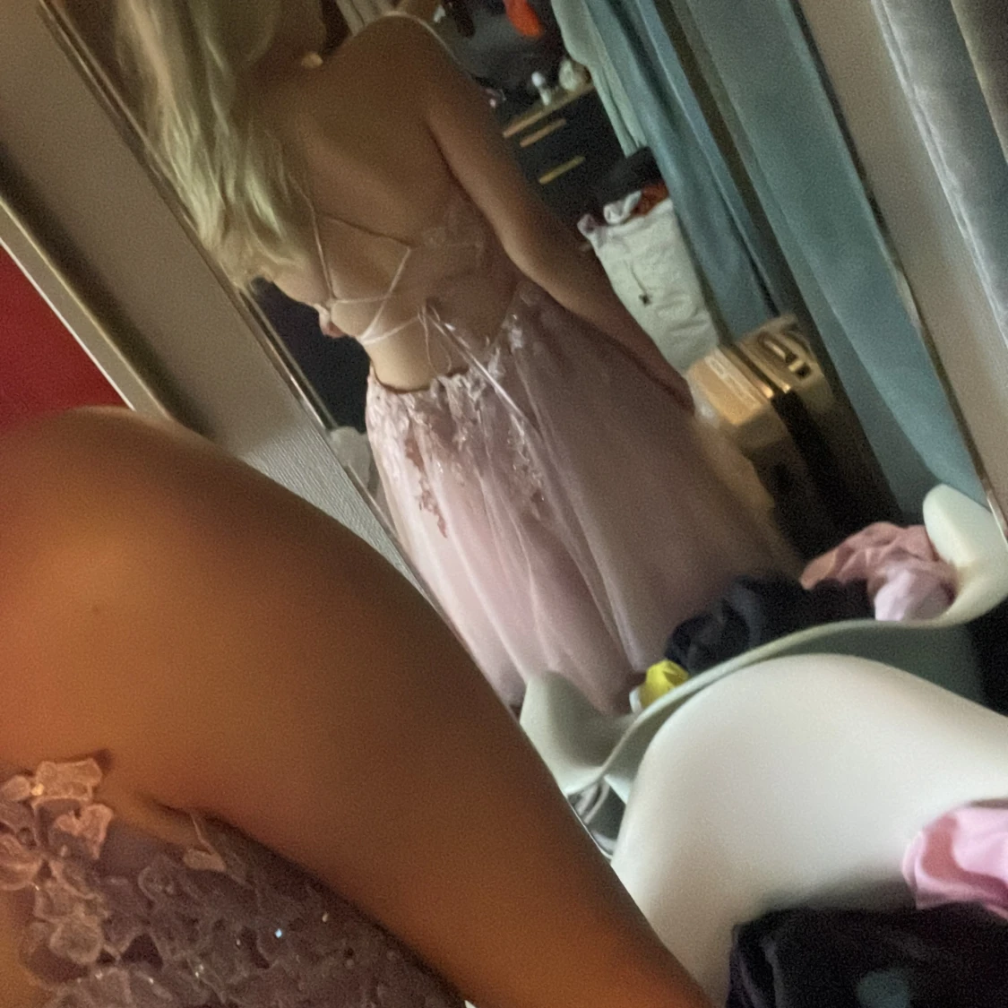 Rosa klänning /Vaaleanpunainen mekko / rippimekko - 2