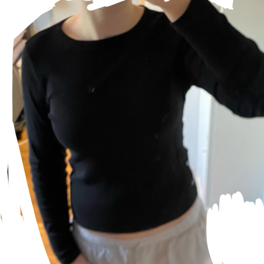 Svart tunn långärmad tröja från Lager 157
