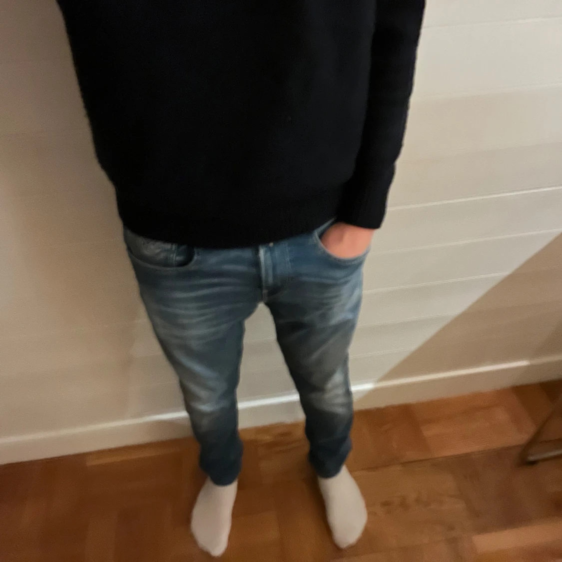 Blåa replay anbass jeans storlek 28/29 w