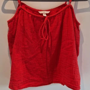 röd linne blus topp - rött linne