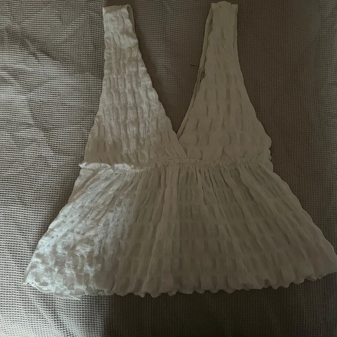 Vit ärmlös topp från Pull&Bear - 1