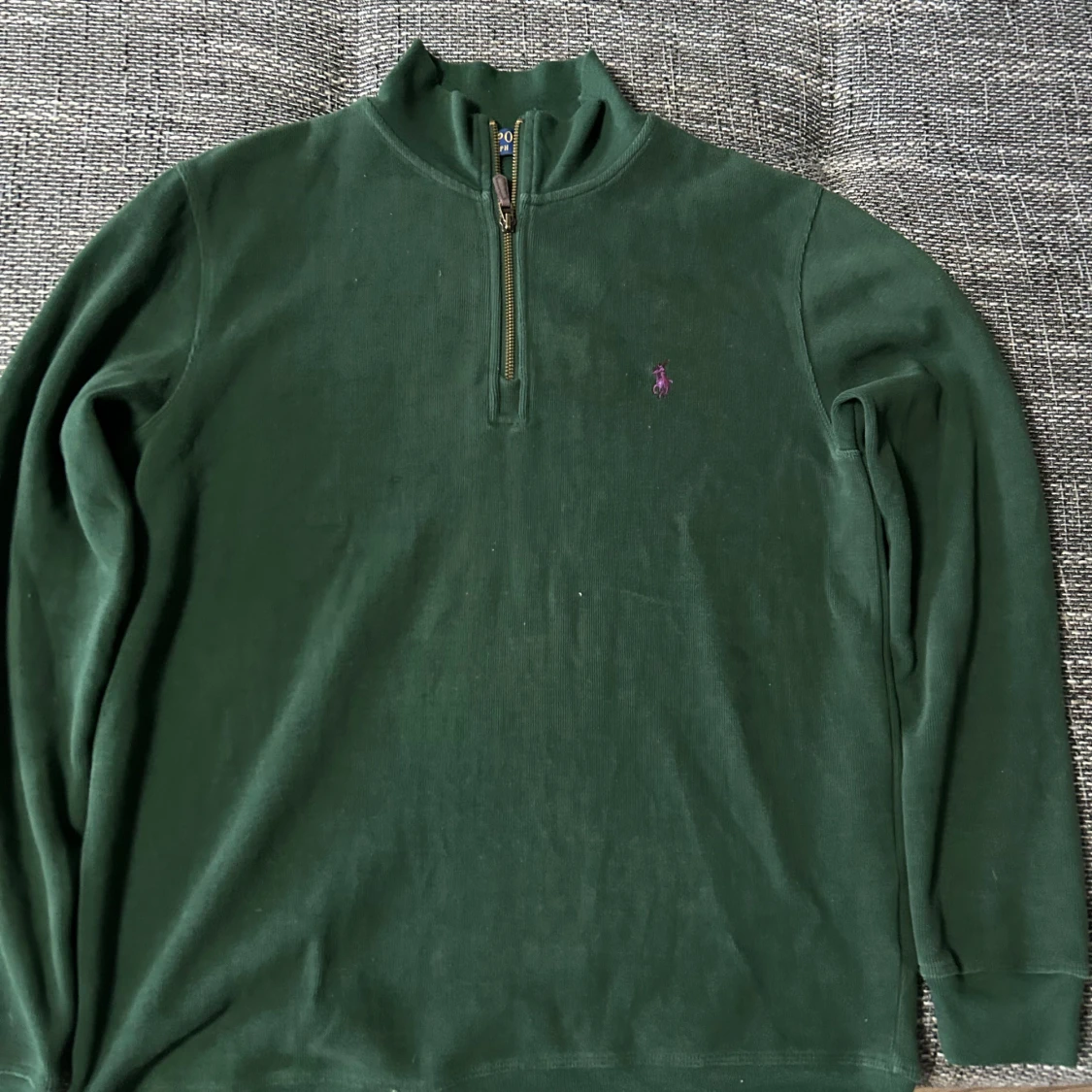 Grön tröja med dragkedja från Ralph Lauren