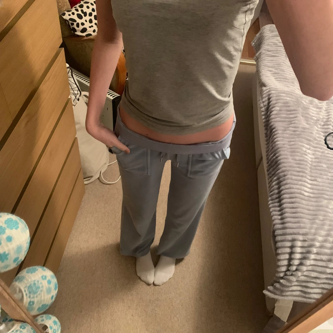 Blå mjukisbyxor💗 - 1