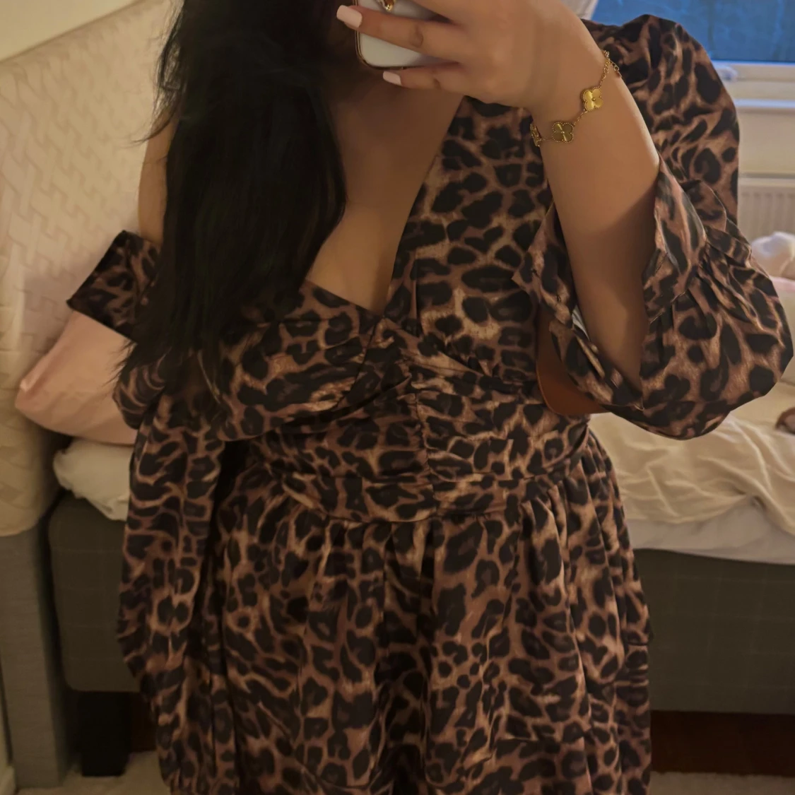 Leopardmönstrad klänning