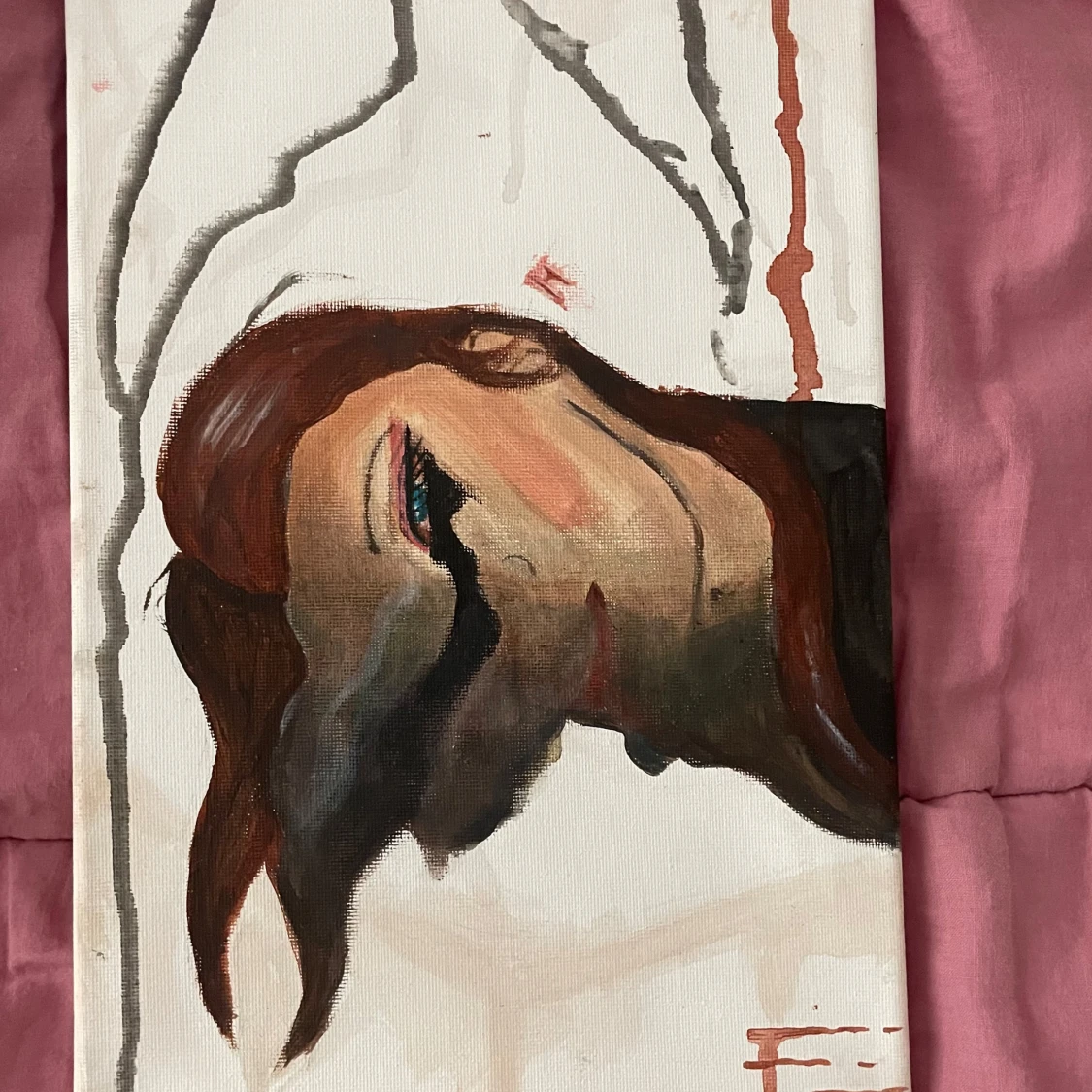 Abstrakt målning på duk - 4