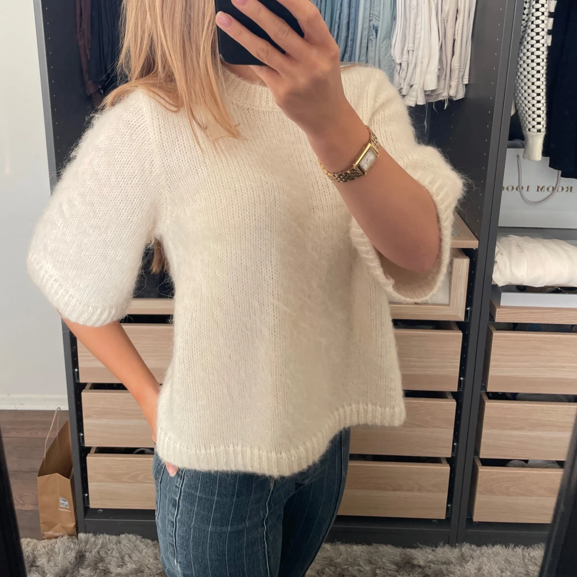 Vit stickad tröja från Dobber