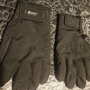 Svarta handskar från Everest - Säljer ett par svarta handskar från Everest. De har justerbara kardborreband vid handleden för bättre passform. Perfekta för kyliga dagar och utomhusaktiviteter. 