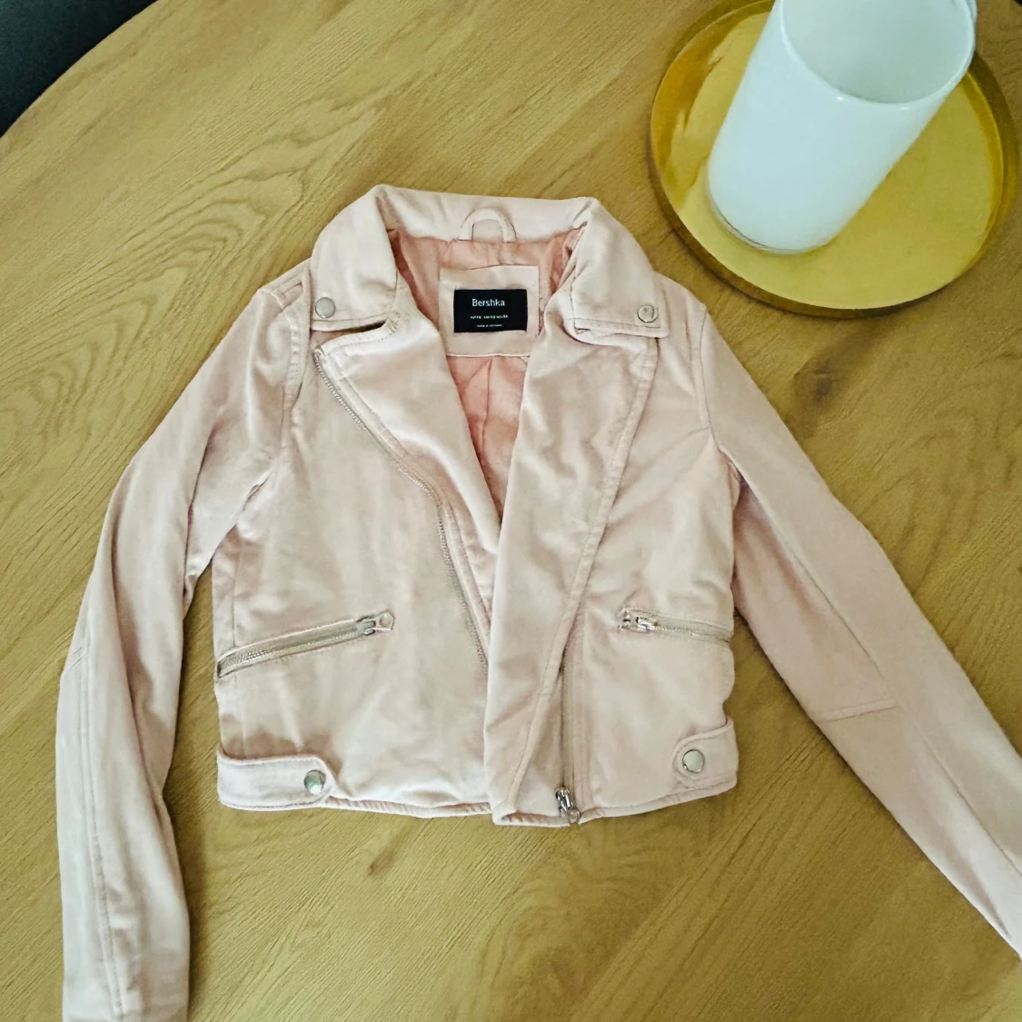 Fin rosa ny bikerjacka Bershka xs - 1