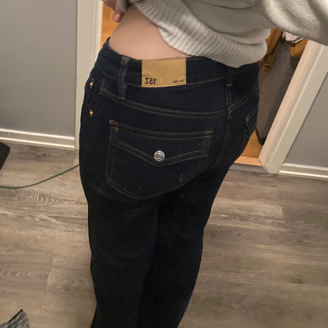 Svarta jeans med låg midja - 90