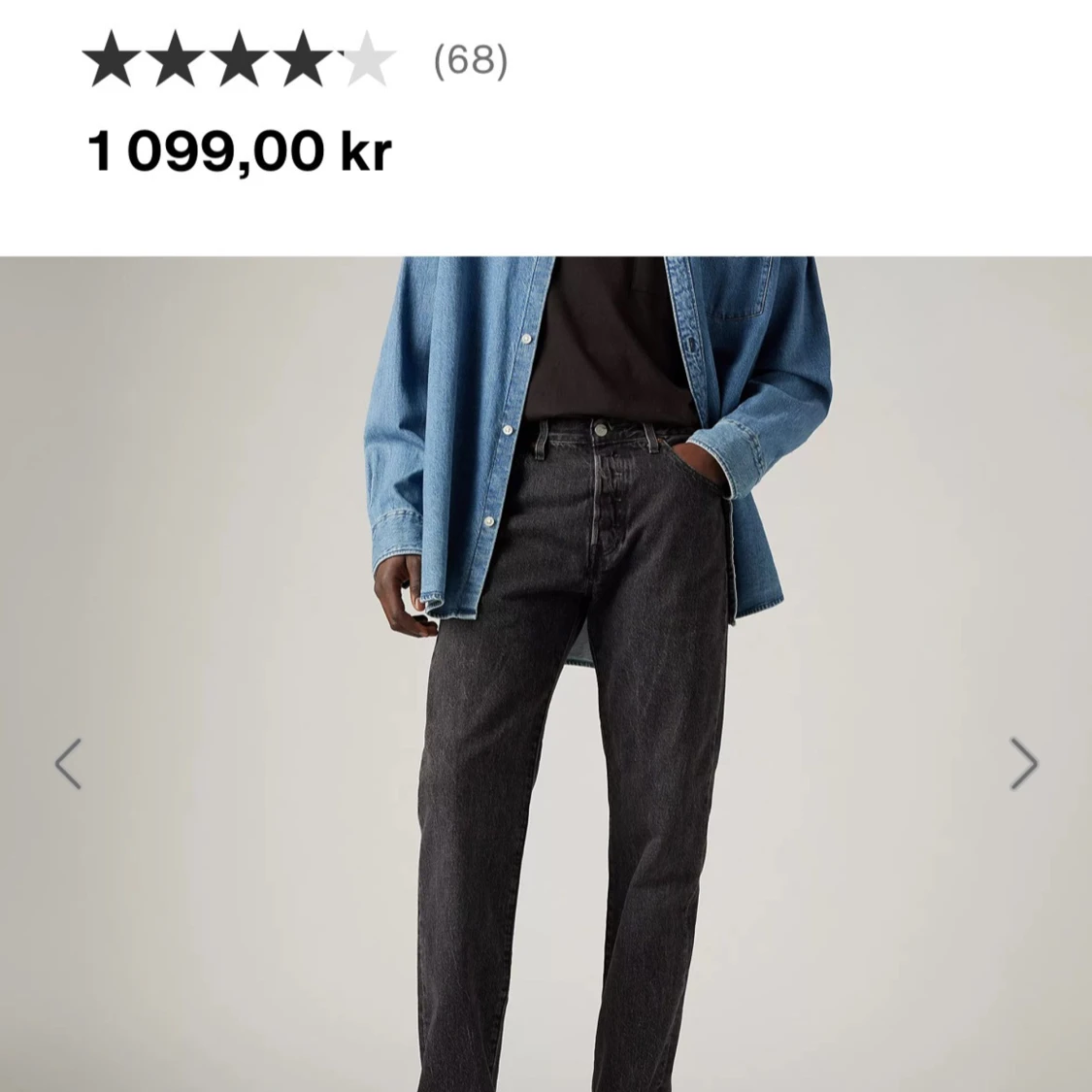 Svarta Levis 501 jeans - 92