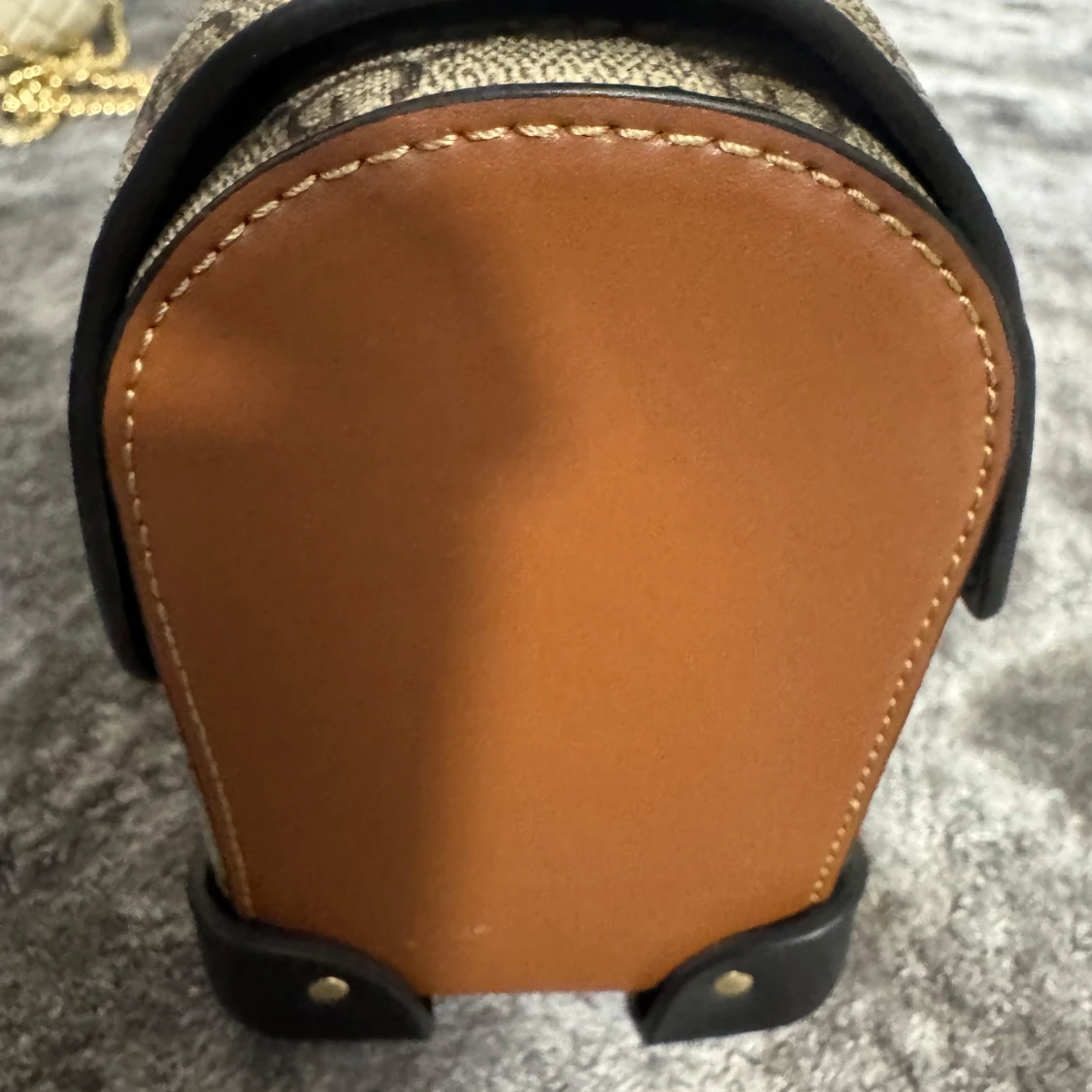 Mönstrad handväska med bambuhandtag - 93