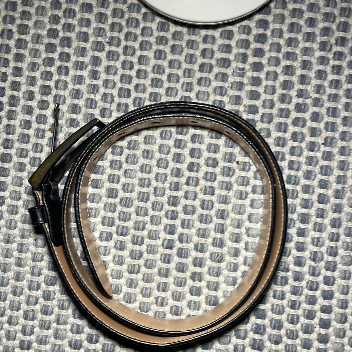 Svart och beige bälte från Burberry