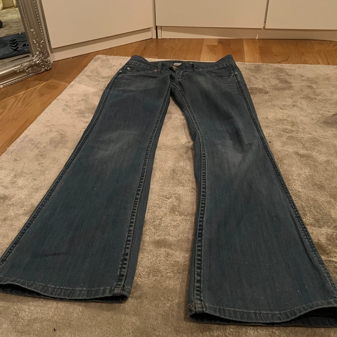 Blå bootcut jeans - 3