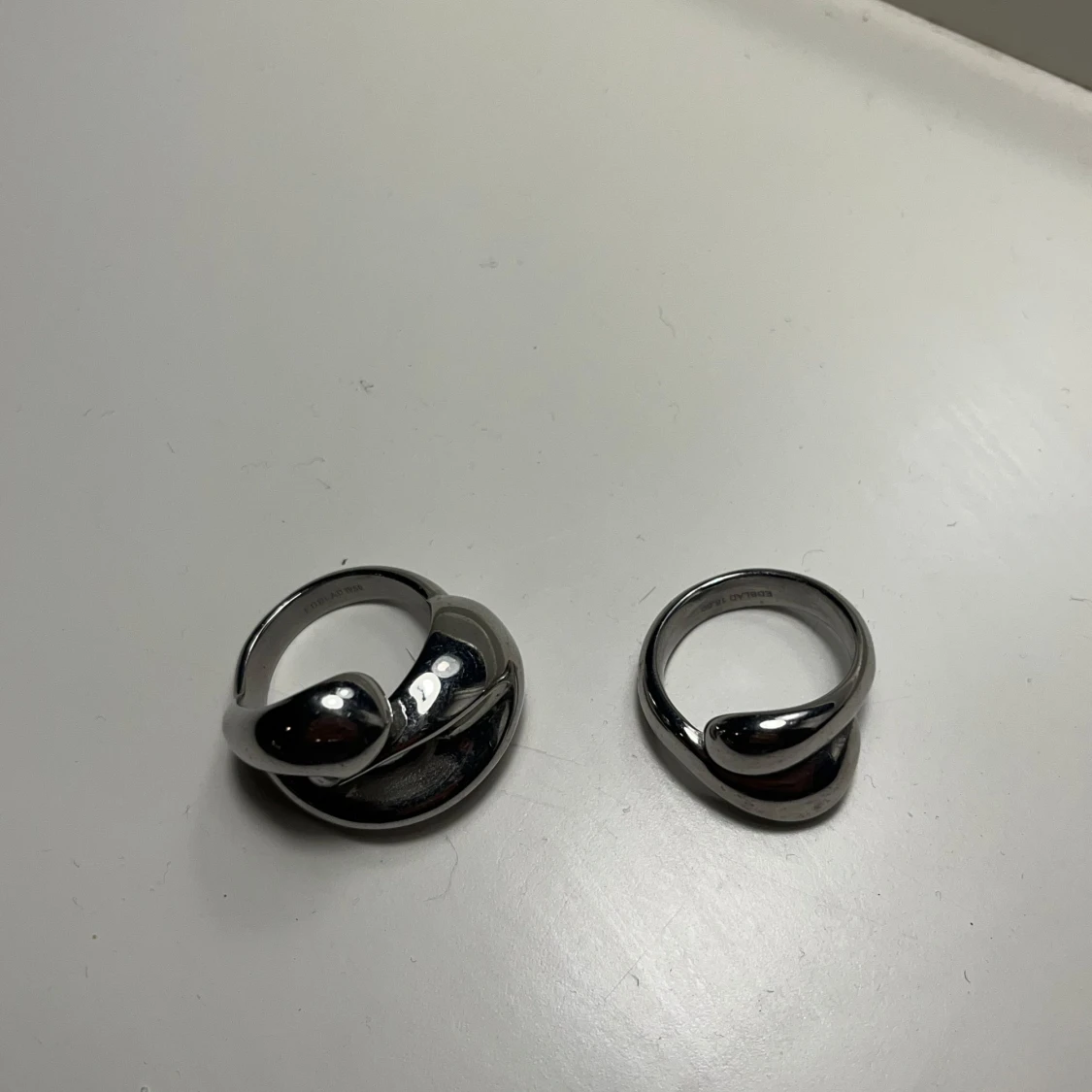 Unika silverringar från edblad  - 90