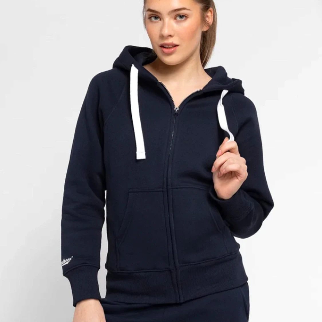 Navy hoodzip Russemerch