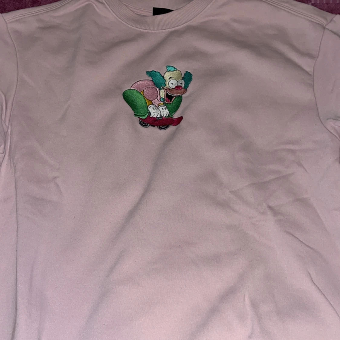 Rosa sweatshirt med tecknad figur - 90