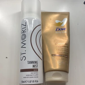 Brun utan sol från St. Moriz och Dove - Säljer två brun utan sol-produkter: St. Moriz Original Tanning Mist i nyansen Dark, som är snabbtorkande och lätt att applicera, samt Dove Summer Revived Gradual Tanning Lotion för en gradvis solkysst look. Perfekt för att få en fin bränna året runt! Båda för 59kr, ST.MORIZ 39kr(köpt 99kr), Dove 30kr(köpt69kr)