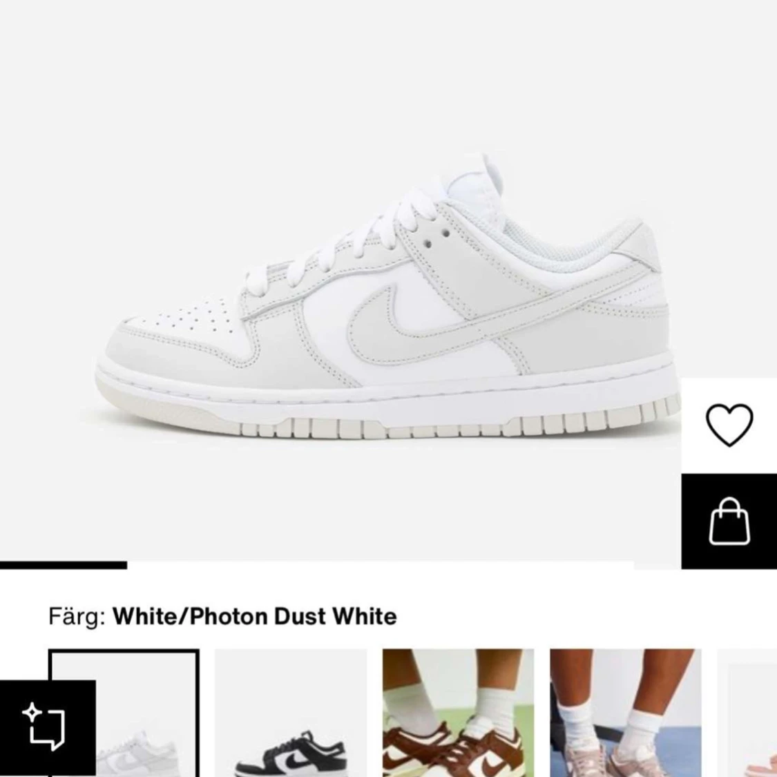 Nike Dunk sneakers i vitt