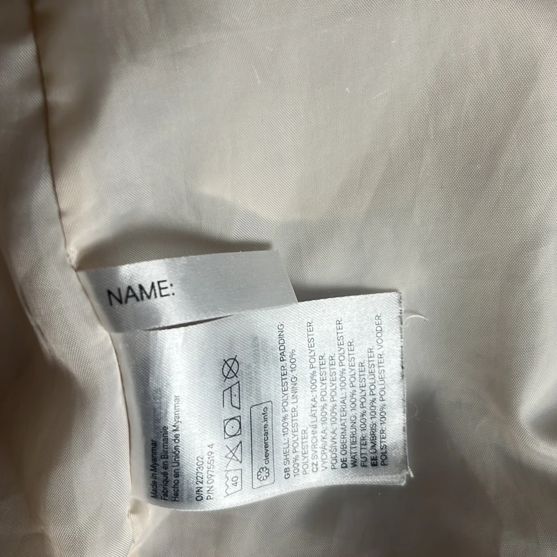 Vit dunjacka från H&M - 2