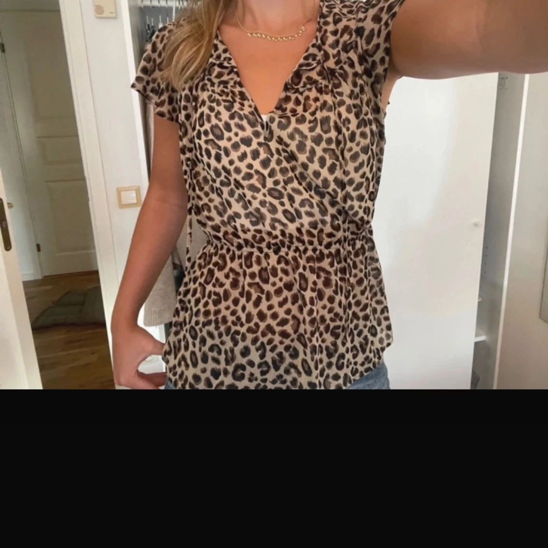 Leopardmönstrad blus - 1