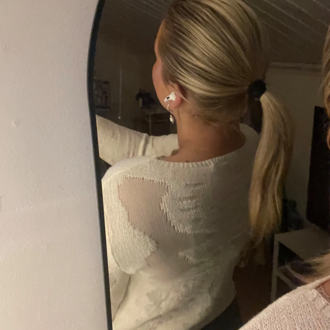 Vit stickad tröja från Zara - 1