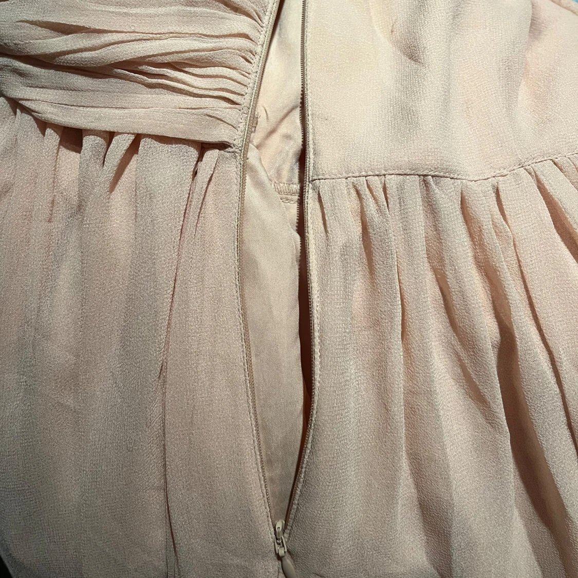 Rosa lång balklänning - 3