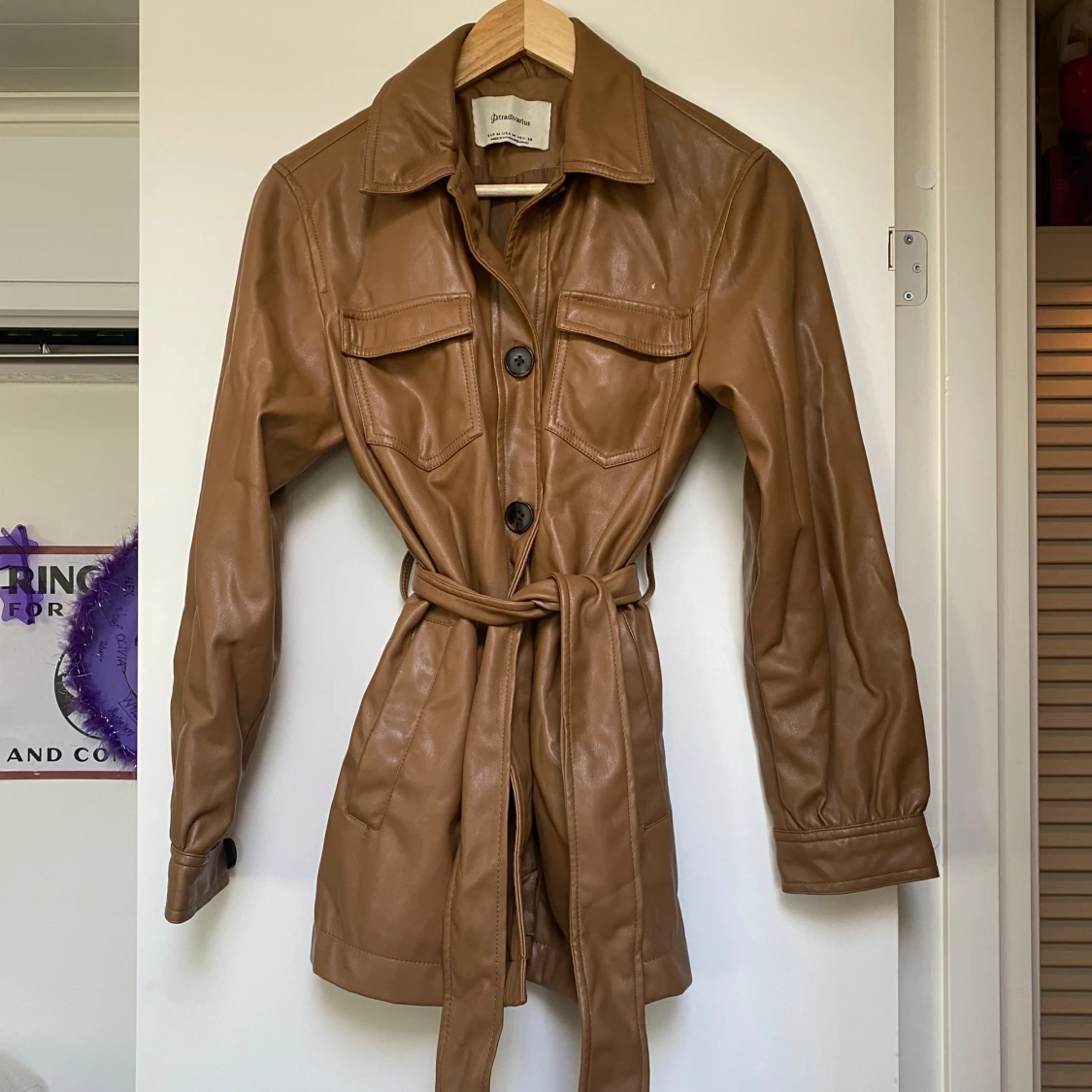 Ljusbrun läderjacka