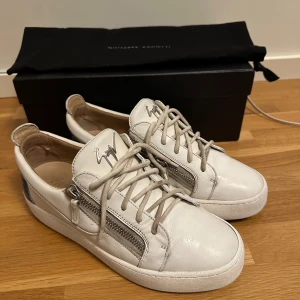 Giuseppe zanotti - Normal i storlek. Skick 8/10. Använda ca en månad. Allt orginal medföljer självklart. Nypris 6788 mitt pris 1399 (ej hugget i sten) tveka ej på frågor eller prisförslag. Frakt betalas av köper med antingen instabox eller PostNord.