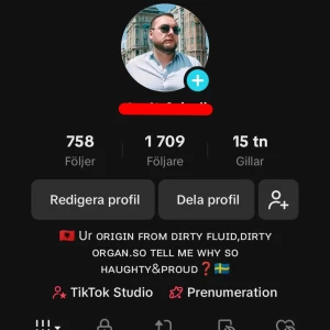 Tiktok Konto Level 💎28 Badge!  - Level 28 (aprox 4.700€ inv.) ✅Level 💎28 Badge! (påkostad ca 4.700€) ✅Live Access ✅Tiktok Studio ✅Followers: 1709 ✅Aldrig bannad/restricted/reported