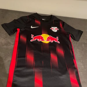 RB Leipzig fotbollströja storlek 147-158 - Säljer nu en riktigt fet RB Leipzig fotbollströja. Tröjan är i ny skick och har använts max 5 gånger. Tredje stället är från år 22/23 och har nmr 10 Forsberg på ryggen. Den är köpt i RB Leipzig shop för 899 kr dessutom. Hör av er om ni har några funderingar! 