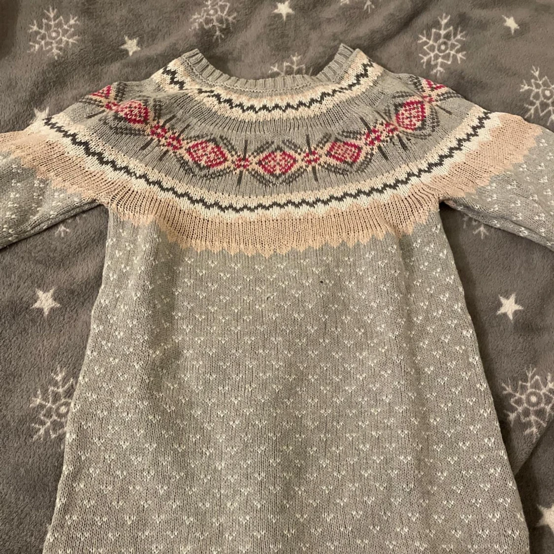Barn Grå stickad tröja storlek 110 - 2