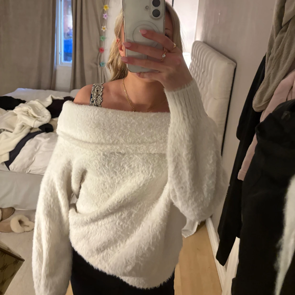 Vit offshoulder tröja - 2