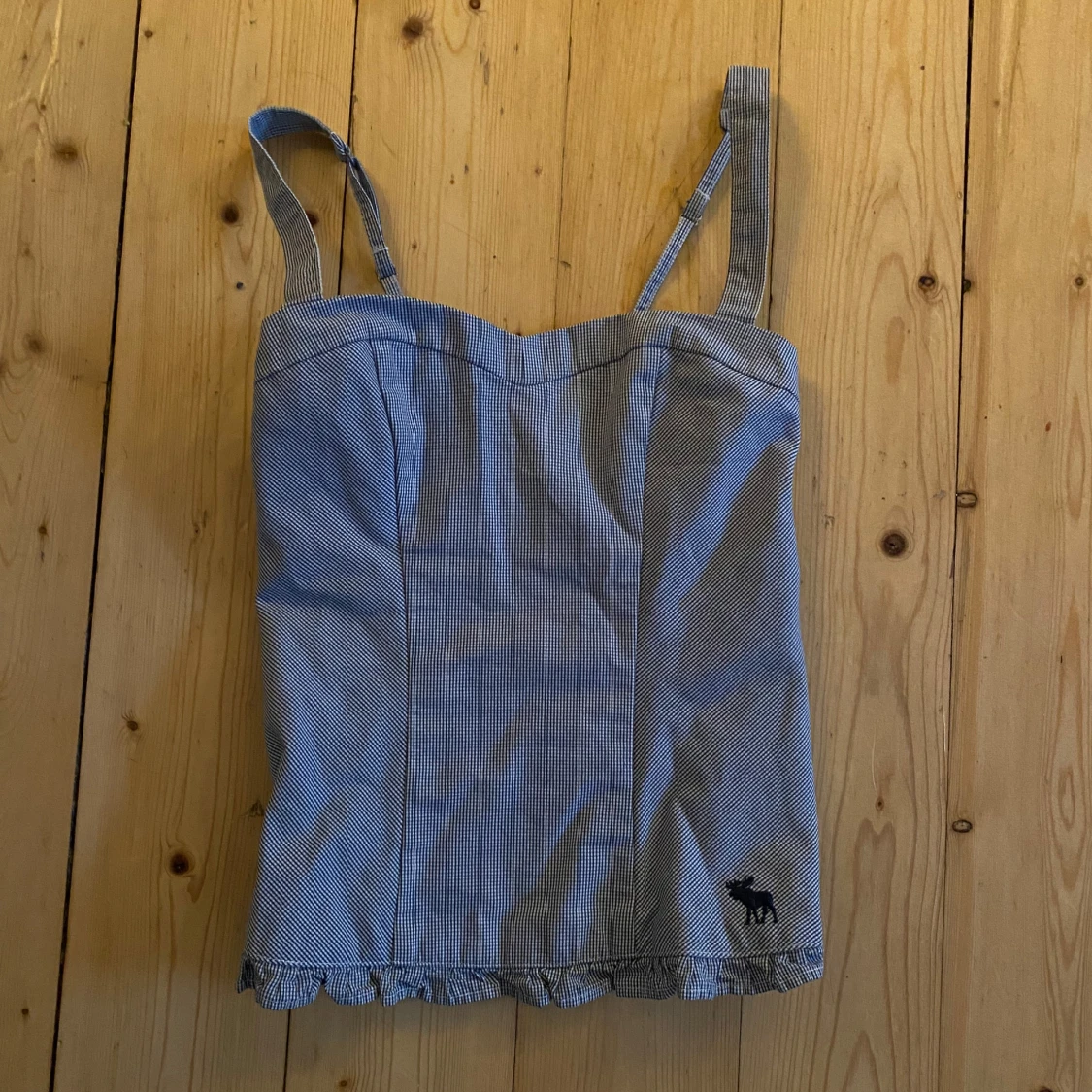 ljusblå corsett topp  - 1