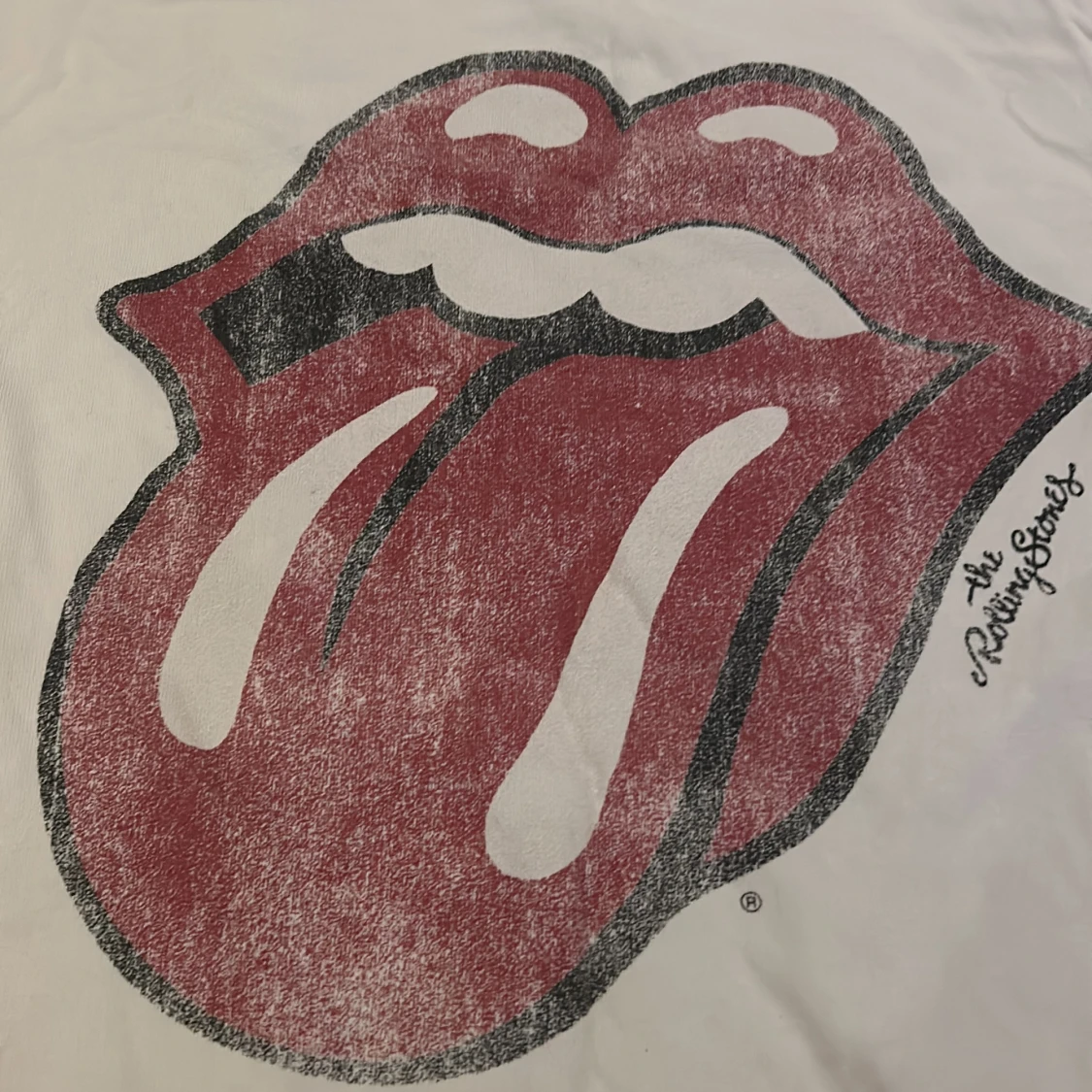 Benvit t-shirt med tryck från H&M - 90