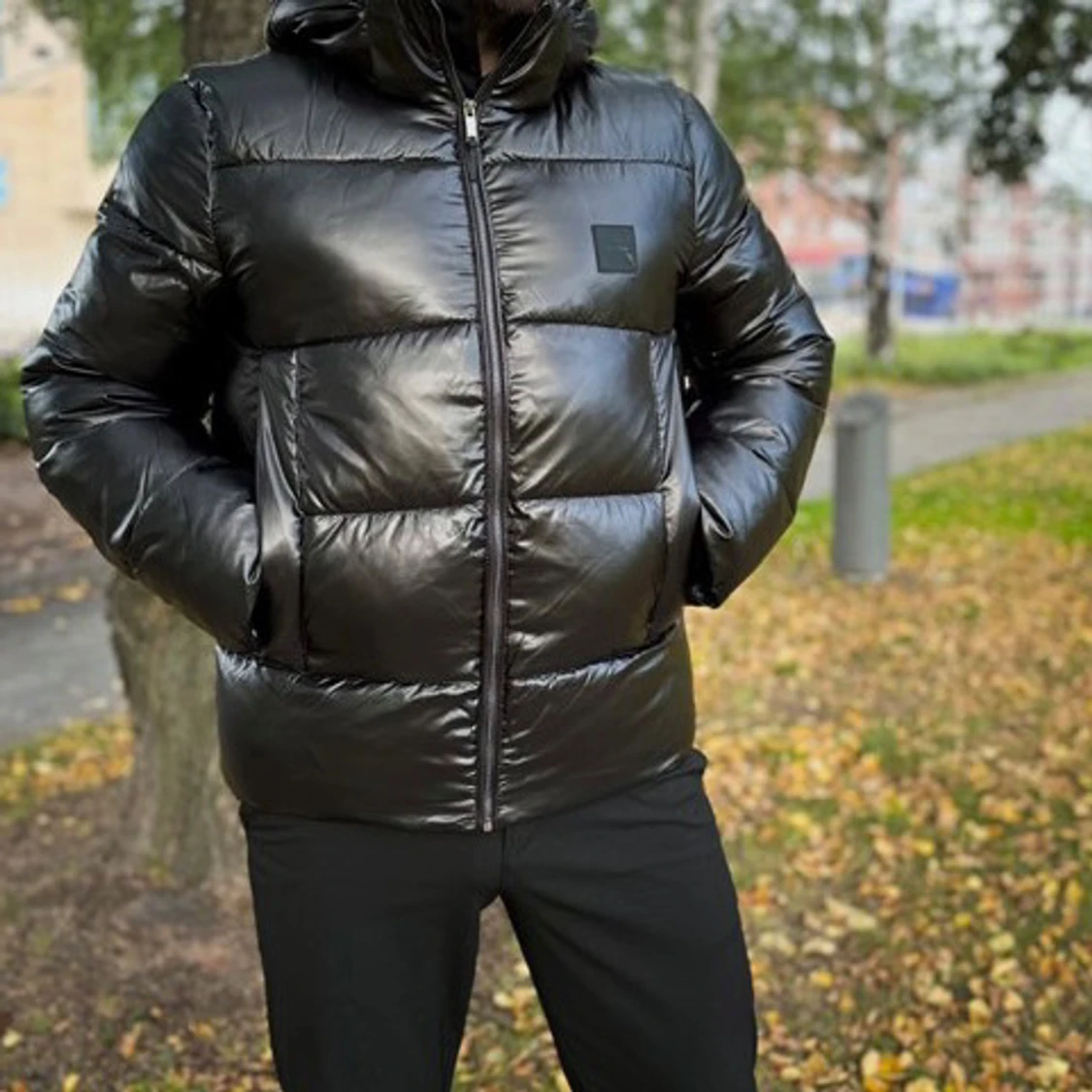 Calvin klein hooded quilt puffer mw gloss