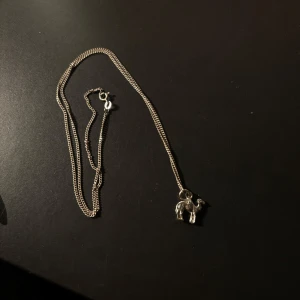 Silverhalsband med kamelberlock - Säljer ett stilrent silverhalsband med en unik kamelberlock. Perfekt för att ge din outfit en personlig touch. Kedjan är tunn och elegant, vilket gör den lätt att bära till både vardags och fest. Ett måste för djurälskare eller den som vill ha något annorlunda!