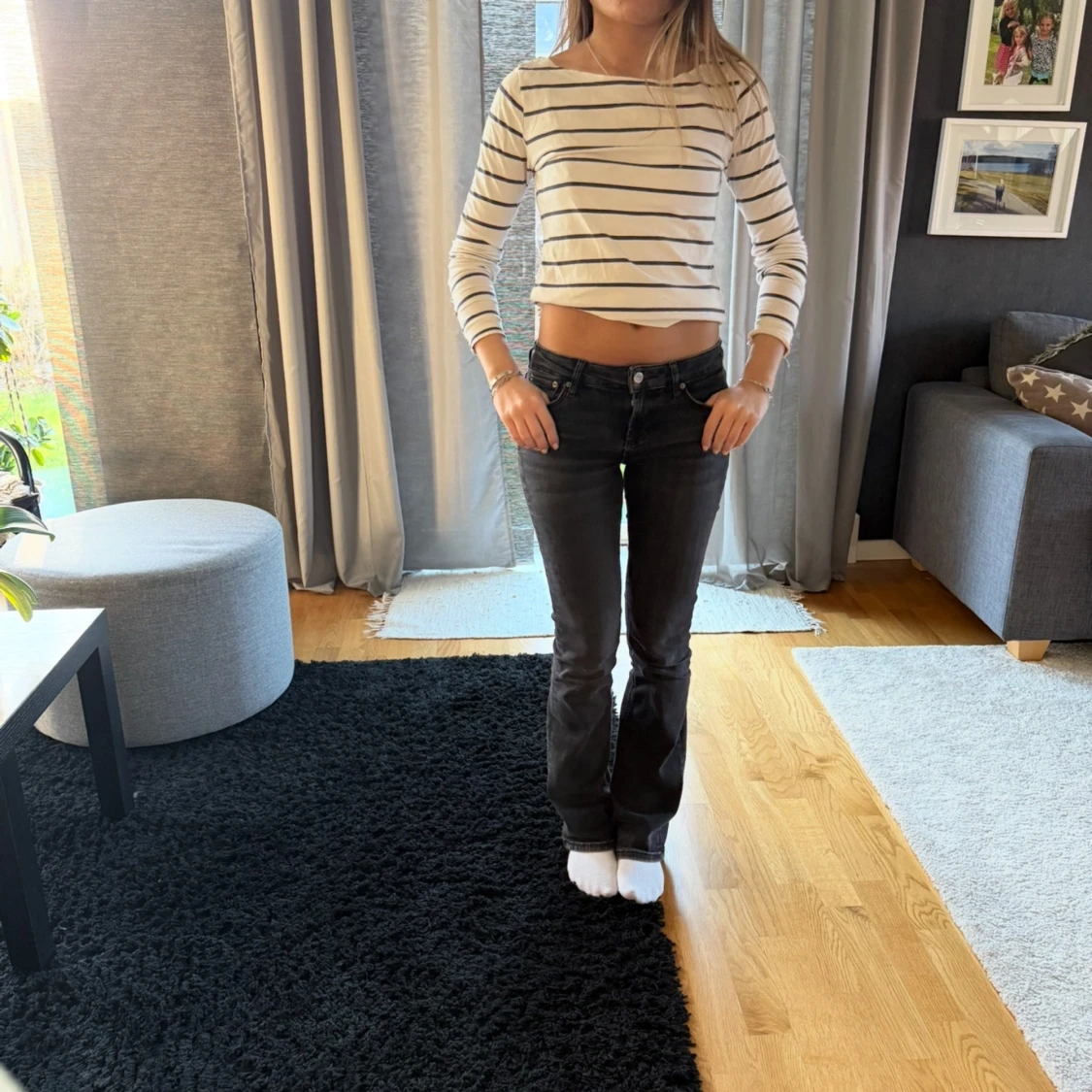 Långärmad randig tröja 