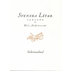 Svenska låtar Södermanland (häftad) - Utgiven av Svenskt visarkiv. Svenska låtar är en samlingsutgåva av svensk folkmusik i 24 band. Verket är resultatet av ett insamlingsarbete 1908-1940 initierat av Nils Andersson med målsättningen att skapa ett standardverk för svensk folkmusik. Utgåvan är uppdelad efter landskap och utgår ifrån de enskilda spelmännens repertoarer. I den här boken finns låtar från Södermanland.     Format Häftad   Omfång 128 sidor   Språk Svenska   Förlag Svenskt visarkiv   Utgivningsdatum 2019-09-03   Medverkande Nils Andersson   ISBN 9789188957177  