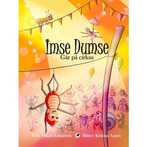 Imse Dumse går på cirkus (inbunden) - En loppcirkus är i närheten och den vill gärna Imse Dumse se. Men det börjar inte så bra. Hur ska Imse Dumse fixa detta?Imse Dumse går på cirkus är andra boken om den busiga och påhittiga spindeln Imse Dumse.En tokrolig och varm historia om Imse Dumse (nästkusin med Imse Vimse) som ställs inför olika vardagsproblem. Boken är en blandning av Lennart Hellsings uppochnedvända humor och Sven Nordqvists varma bildspråk. Imse Dumse är en bilderbok som uppskattas av såväl mogna 4-åringar som barnsliga 9-åringar. Den är perfekt för den som lär sig läsa, men är också en utmärkt högläsningsbok.Många kvällar när Mikael skulle natta sina fyra barn ville de höra en berättelse om Imse Dumse. Alla började likadant;”Imse Dumse var en liten röd spindel med åtta ben och han var nästkusin med Imse Vimse.” Men varje gång blev det fel.Spindeln var grön. — Nej, han var röd! Han hade sju ben. — Nej, de var åtta! svarade barnen. Detta blev varje kväll en anledning till en ny berättelse. Han kanske var färgblind, fick gipsat ben eller något annat. På det sättet skapades spontant varje berättelse tillsammans med barnen Sebastian, Frida, Simon och Christoffer. Fyra böcker är hittills utgivna i serien och fler delar är planerade."Jag är förälskad i en spindel! Imse Dumse är helt oemotståndlig! Imse Dumse kommer att bli många barns favoritspindel – spindelmannen släng dig i väggen – nu kommer Dumse!"- Recension @boknjutaren ”Jag vill ha den boken!”- Fatima, 5 år "Böcker att läsa om och om igen och varje gång blir man lika glad"- Recension @i_min_bokhylla  "Fantastik bok med underbara och färgrika bilder!"- Recension @veronicas_bok_bak_liv"Rekommenderas varmt!"- Recension @bettan_bokprataren"En riktigt spännande berättelse"- Recension @my_books_for_children ”Bra budskap om vänskap!”- Förskollärare    Format Inbunden   Omfång 28 sidor   Språk Svenska   Förlag Spindeln AB   Utgivningsdatum 2021-12-14   ISBN 9789198729818  